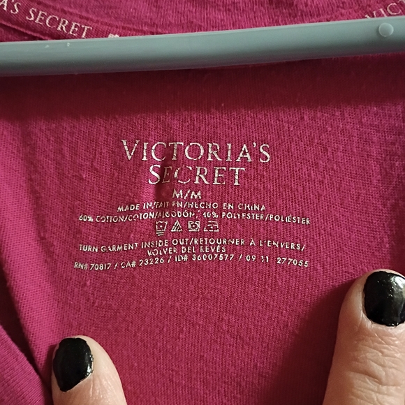 2/$10 Victoria's Secret Pink Long Sleeve Sleeper Dress with Angel Print Medium - Picture 4 of 7